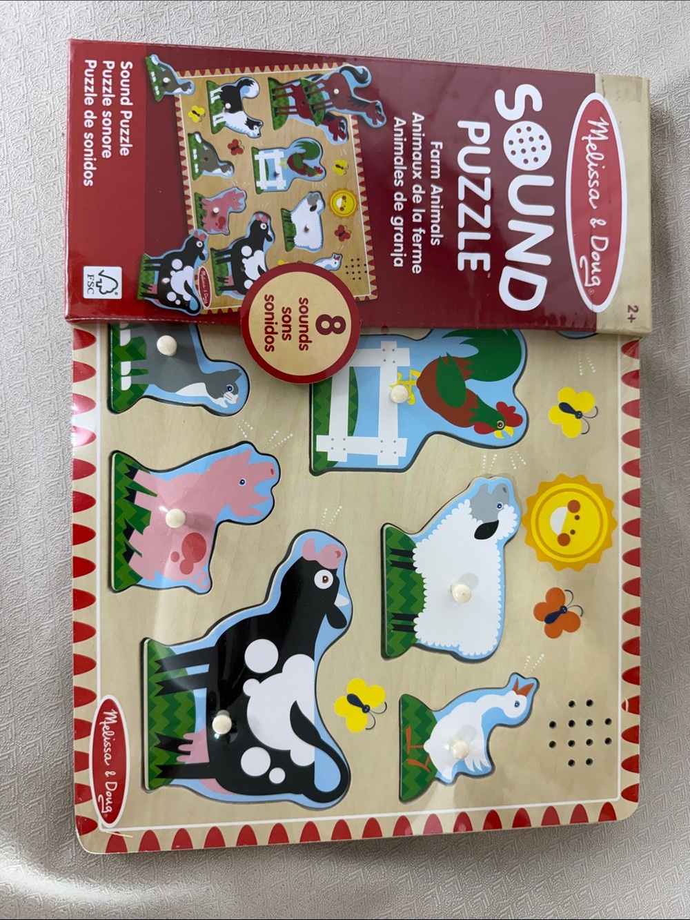 Melissa & Doug Farm Animals Sound Puzzle - Multi-Color